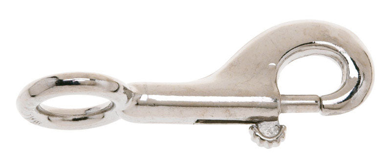 Campbell 5/8 in. D X 3-3/8 in. L Nickel-Plated Zinc Bolt Snap 90 lb