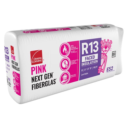 Owens Corning 23 in. W X 93 in. L X 3.5 in. 13 Kraft Faced Fiberglass Insulation Batt 14.85 sq ft