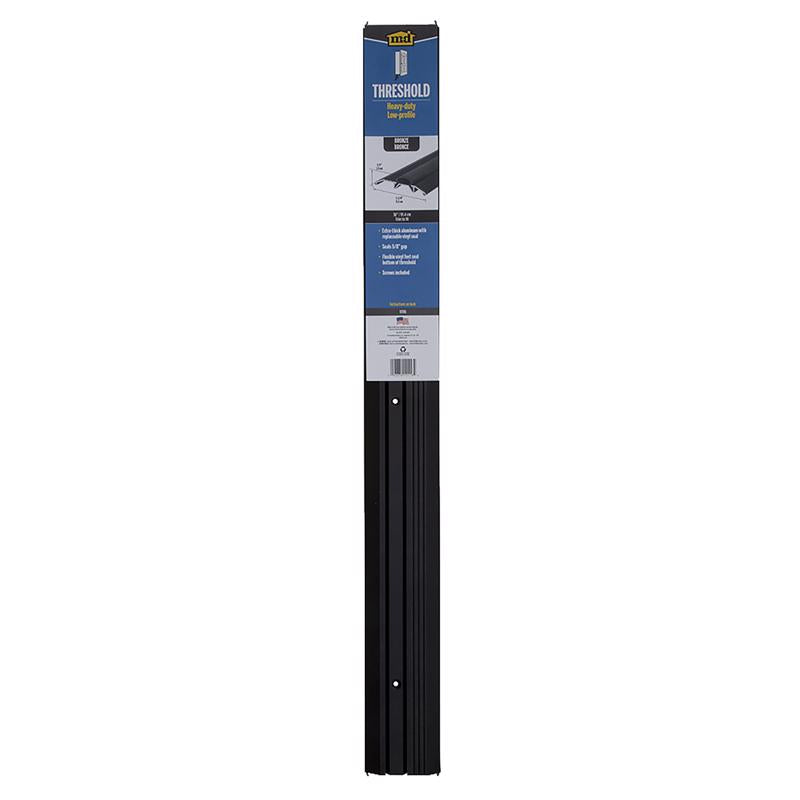M-D BUILDING PRODUCTS 0.75 in. H X 3.75 in. W X 36 in. L Aluminum/Vinyl Deluxe Low Threshold Brown