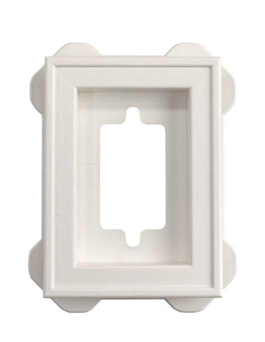 Builders Edge 8 in. H X 8 in. W X 6-5/16 in. L Prefinished White Copolymer Mounting Block