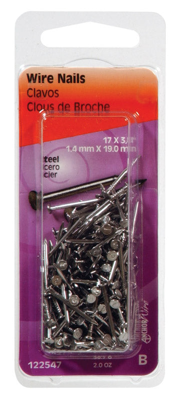 HILLMAN Anchor Wire 3/4 in. Wire Bright Steel Nail Flat Head