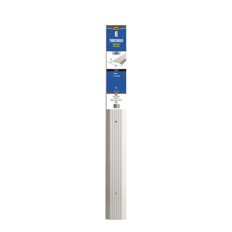 M-D BUILDING PRODUCTS 0.5 in. H X 3.88 in. W X 36 in. L Aluminum/Vinyl Commercial Threshold Silver
