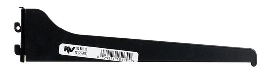 Knape & Vogt Black Steel Regular Duty Bracket 16 Ga. 10 in. L 160 lb