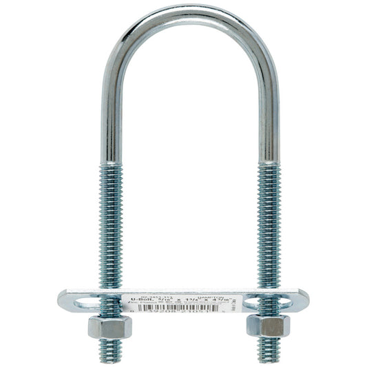 Hampton 5/16 in. X 1-3/4 in. W X 4-3/16 in. L Coarse Zinc-Plated Steel U-Bolt