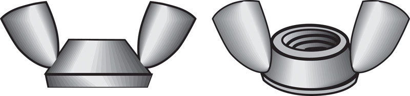 HILLMAN 6 in. Zinc-Plated Steel SAE Wing Nut 1 pk