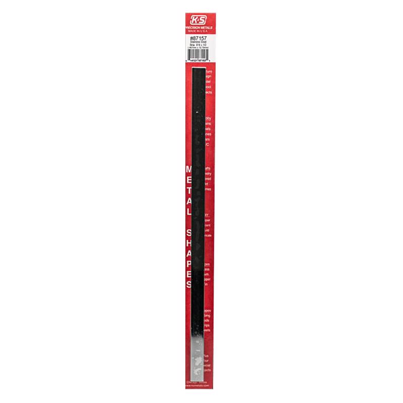 K&S 12 in. L X 1/2 in. W Stainless Steel Strip