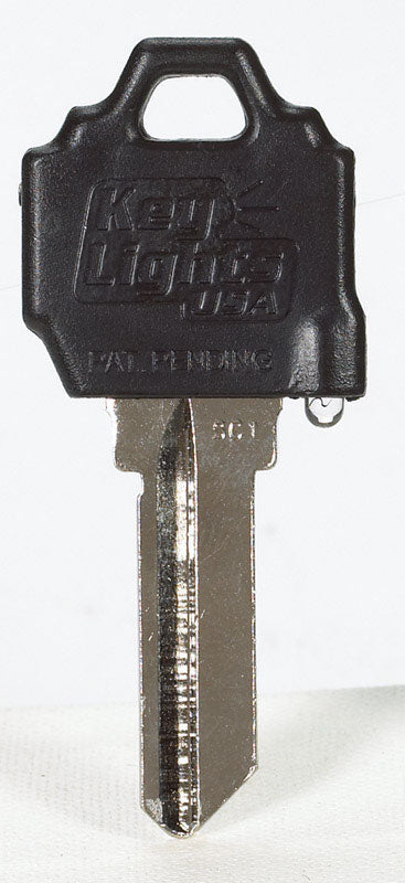 Giant Concepts LLC Keylights Black Head House Key Blank w/Flashlight SC1/1510 Single For Schlage/Bal