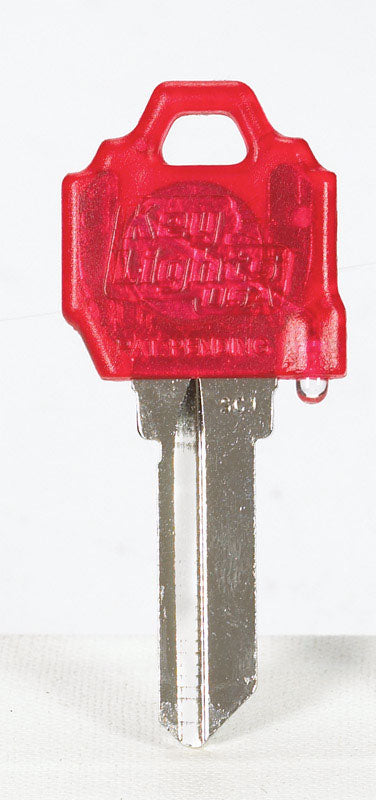 Giant Concepts LLC Keylights Red Head House Key Blank w/Flashlight SC1/1510 Single For Schlage/Baldw