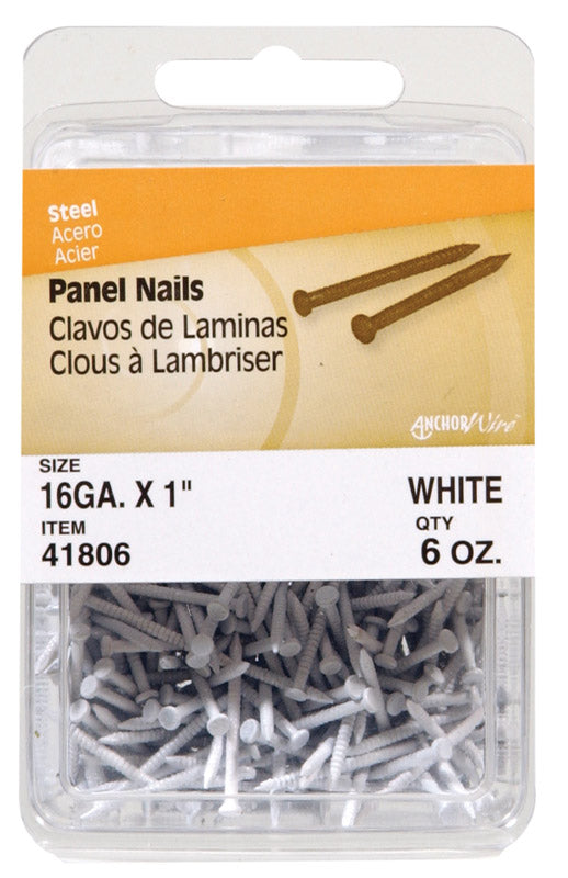 HILLMAN 1 in. Panel Steel Nail Flat Head