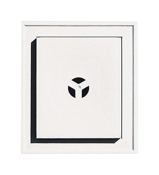 Builders Edge 12-1/8 in. H X 8 in. W X 1-5/8 in. L Prefinished White Vinyl Mounting Block
