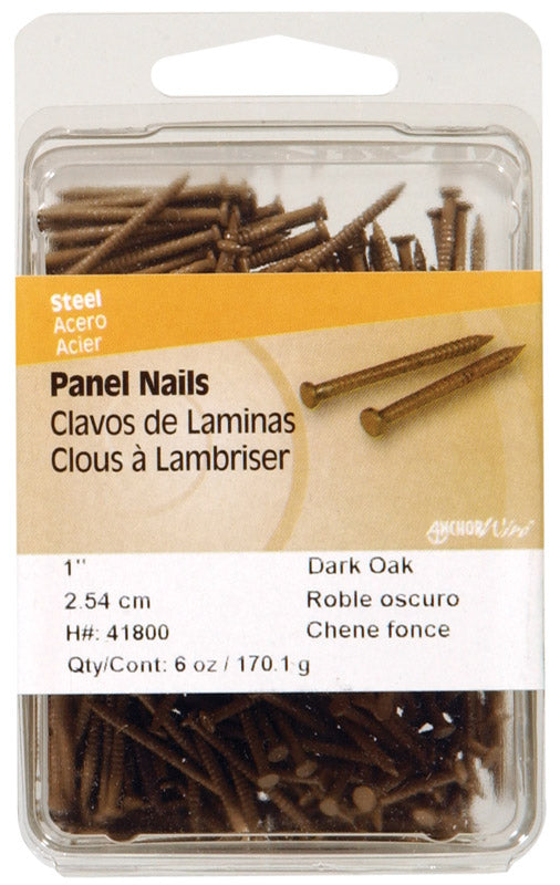 HILLMAN Anchor Wire 1-5/8 in. Panel Coated Steel Nail Flat Head 6 lb