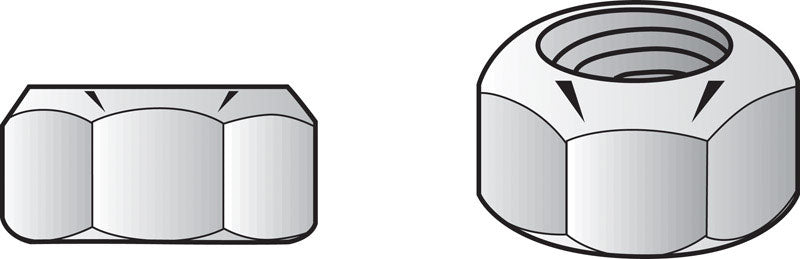 HILLMAN 1/4 in. Zinc-Plated Steel USS Nylon Lock Nut 1 pk