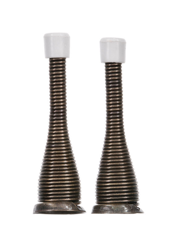Ace 3 in. W Metal Antique Gold Spring Broad Base Door Stop Mounts to door and wall 1/8 in.