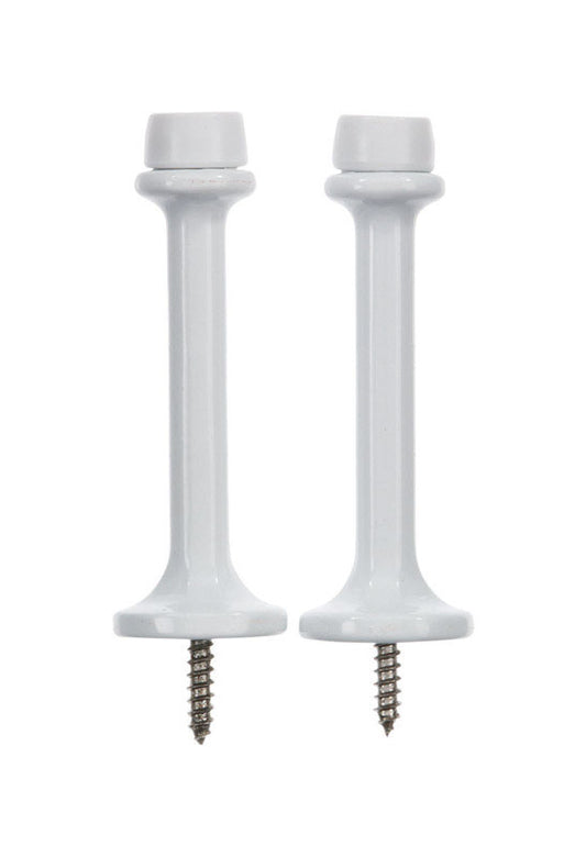 Ace 3 in. W Metal White Rigid Door Stop Mounts to door and wall 1/8 in.