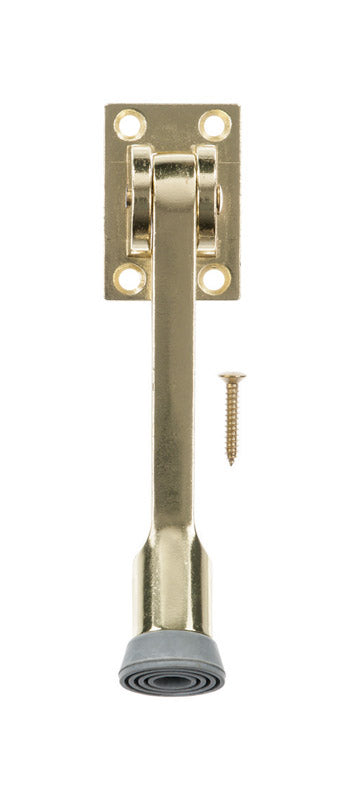 Ace 5 in. W Metal Bright Gold Kick-Down Door Holder Mounts to door and wall 7/64 in.