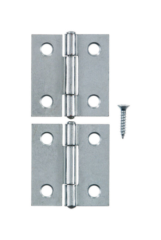 Ace 1-7/16 in. W X 1-1/2 in. L Zinc Plated Zinc Narrow Hinge 2 pk