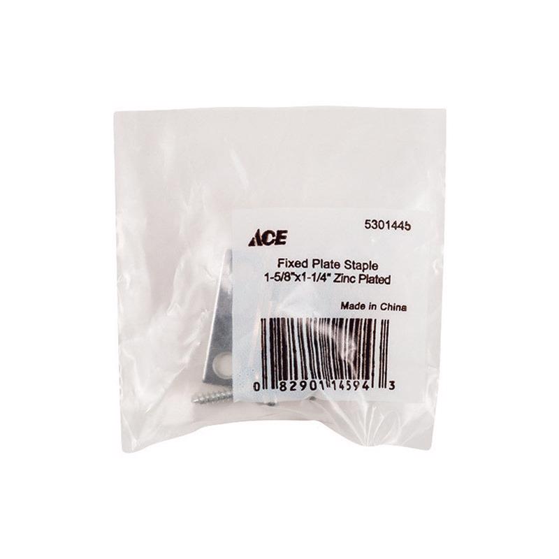 Ace Zinc-Plated Steel 1-5/8 in. L Fixed Plate Staple 1 pk