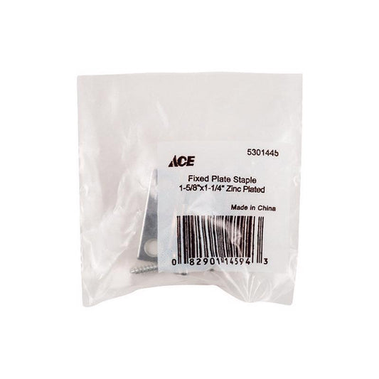 Ace Zinc-Plated Steel 1-5/8 in. L Fixed Plate Staple 1 pk