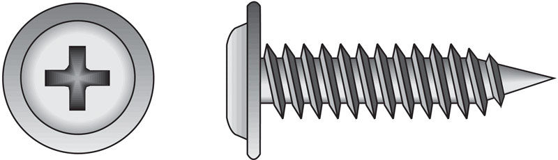 HILLMAN No. 8 Ga. X 9/16 in. L Phillips Truss Head Sheet Metal Screws 100 pk