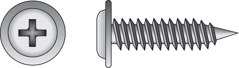 HILLMAN No. 8 Ga. X 1 in. L Phillips Truss Head Self-Piercing Screws 1 pk