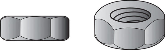 HILLMAN 3/8 in. Zinc-Plated Steel USS Hex Nut 1 pk
