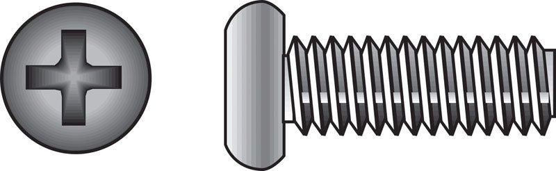 HILLMAN No. 10-32 Ga. X 2 in. L Phillips Pan Head Stainless Steel Machine Screws 1 pk