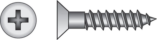 HILLMAN No. 12 X 1-1/2 in. L Phillips Zinc-Plated Coarse Wood Screws 50 pk