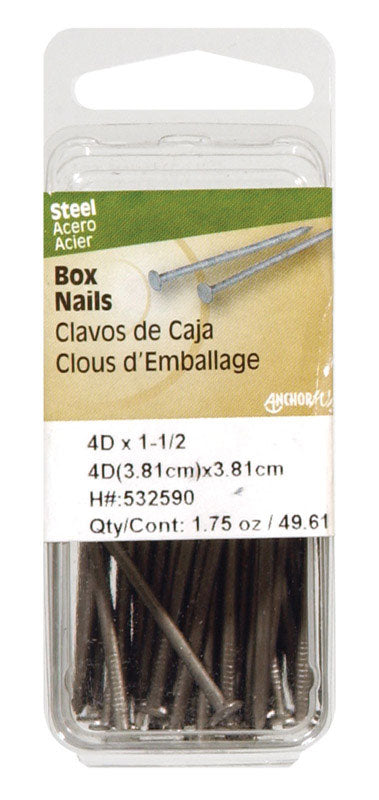 HILLMAN 4D 1-1/2 in. Box Polished Steel Nail Large Head