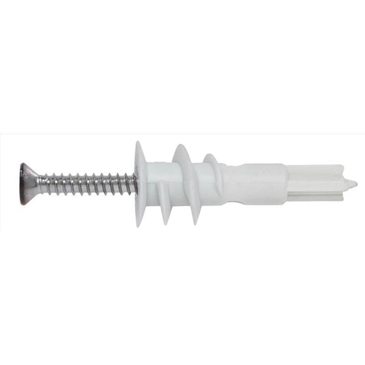 HILLMAN .164 in. D X 1.5 in. L Plastic Flat Head Drywall Anchor 10 pc