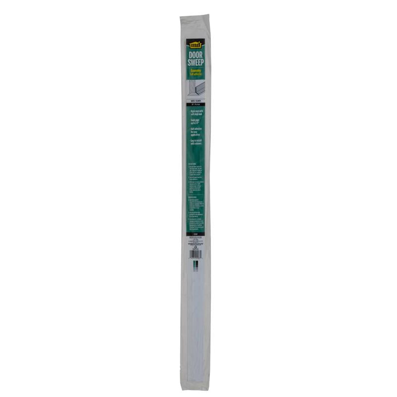 M-D BUILDING PRODUCTS White Vinyl Sweep For Doors 36 in. L X 1.5 in.