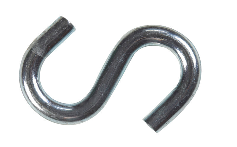 Hampton Small Zinc-Plated Silver Steel 2.5 in. L S-Hook 250 lb 1 pk