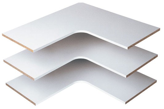 Easy Track .625 in. H X 30 in. W X 14 in. L Wood Closet Organizer Shelf
