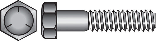 HILLMAN 1 in. D X 4 in. L Heat Treated Zinc Steel Hex Head Cap Screw 10 pk