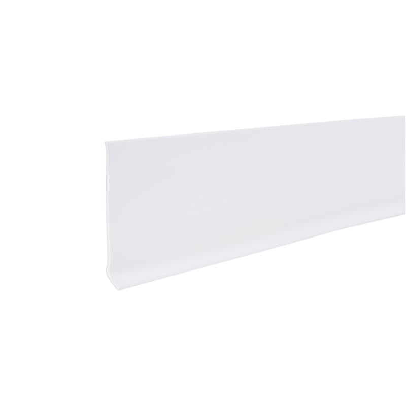 M-D BUILDING PRODUCTS 4 in. H X 0.08 in. W X 20 ft. L Self-Stick Snow White Vinyl Wall Base