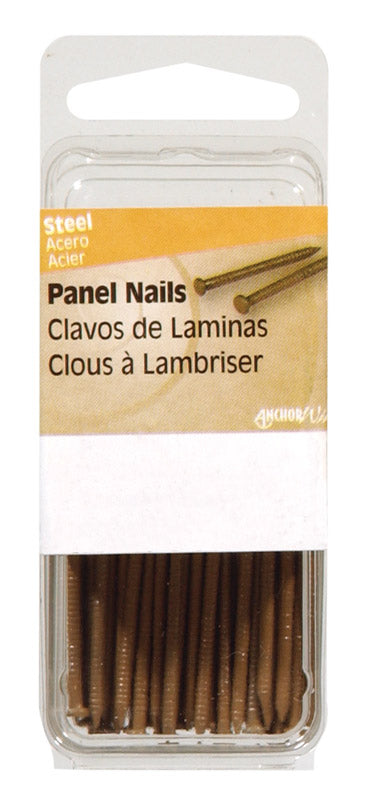 HILLMAN 1 in. Panel Steel Nail Flat Head