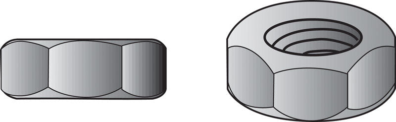 Hillman 1/4 in. Zinc Dichromate Steel USS Hex Nut 100 pk