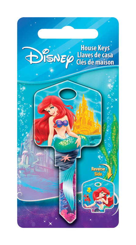 HILLMAN Disney Ariel And Friends House Key Blank 66/97 KW1/KW10 Single For Kwikset and Titan Locks