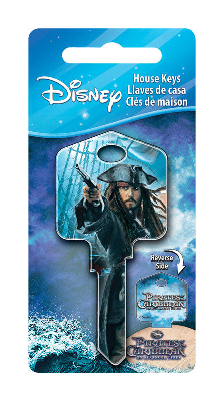 HILLMAN Disney Capt N Jack Sparrow House Key Blank 66/97 KW1/KW10 Single For Kwikset and Titan Locks