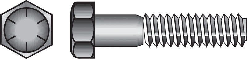 HILLMAN 1 in. D X 4 in. L Heat Treated Steel Hex Head Cap Screw 10 pk