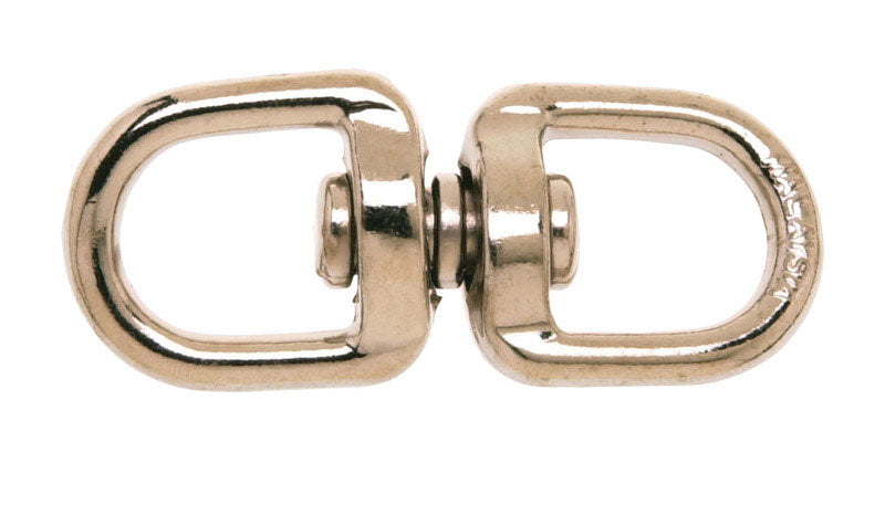 Campbell 1 in. D X 3-9/16 in. L Nickel-Plated Zinc Double End Round Eye 100 lb