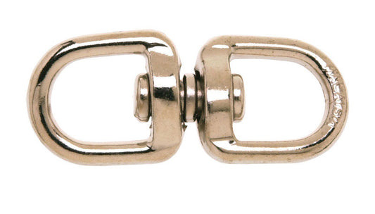 Campbell 1 in. D X 3-9/16 in. L Nickel-Plated Zinc Double End Round Eye 100 lb