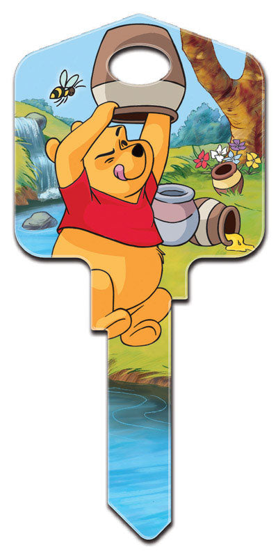 HILLMAN Disney Winnie The Pooh House Key Blank 66/97 KW1/KW10 Single For Kwikset and Titan Locks