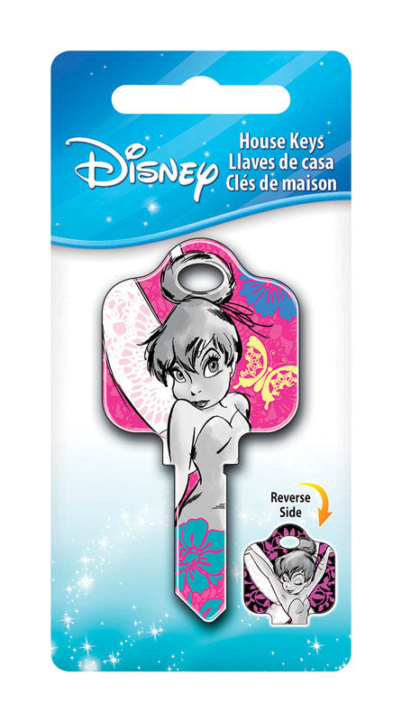 HILLMAN Disney Tinkerbell Fairy with Butterfly House Key Blank 68 SC1 Single For Schlage Locks