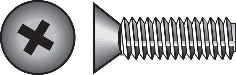 HILLMAN No. 8-32 Ga. X 1-1/4 in. L Phillips Flat Head Stainless Steel Machine Screws 100 pk