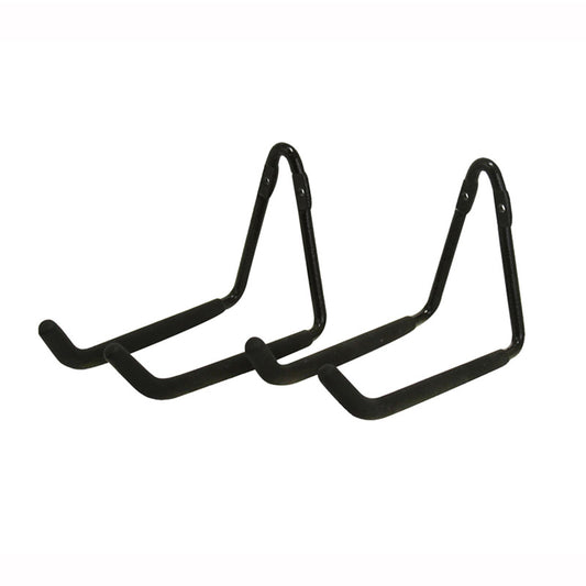 Crawford 7 in. L Zinc-Plated Black Steel Hanger Holder 50 lb. cap. 2 pk