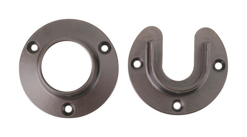 Knape & Vogt Pro HD 6-1/2 in. L X 1-3/8 in. D Oil-Rubbed Bronze Steel Rod Socket