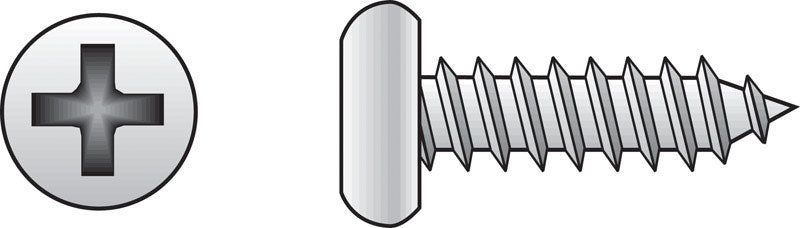 HILLMAN No. 8 Ga. X 3/4 in. L Phillips Pan Head Sheet Metal Screws 100 pk