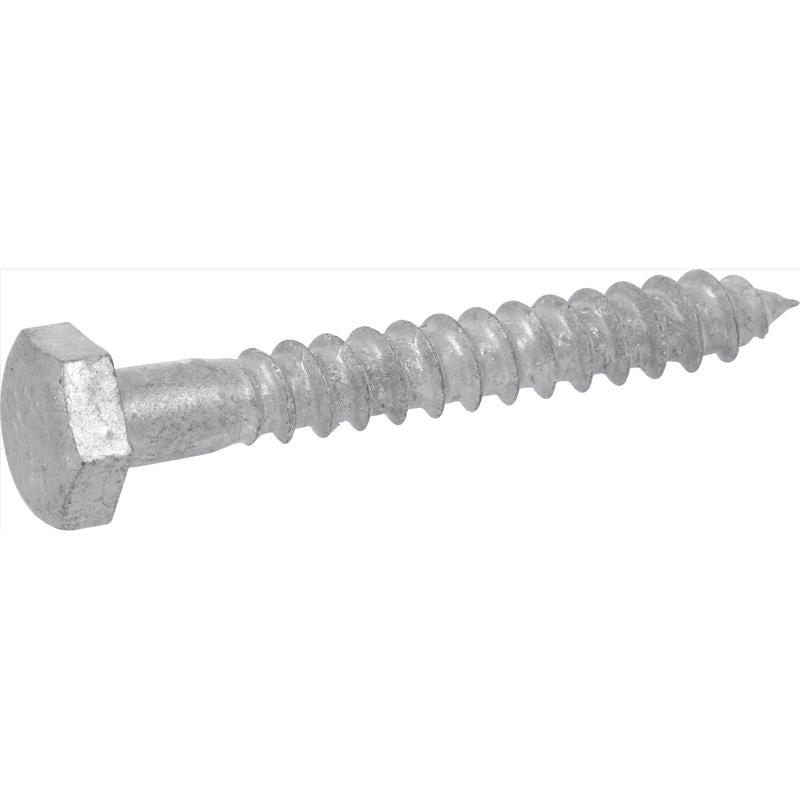 HILLMAN 1/2 in. X 4-1/2 in. L Hex Hot Dipped Galvanized Steel Lag Screw 25 pk