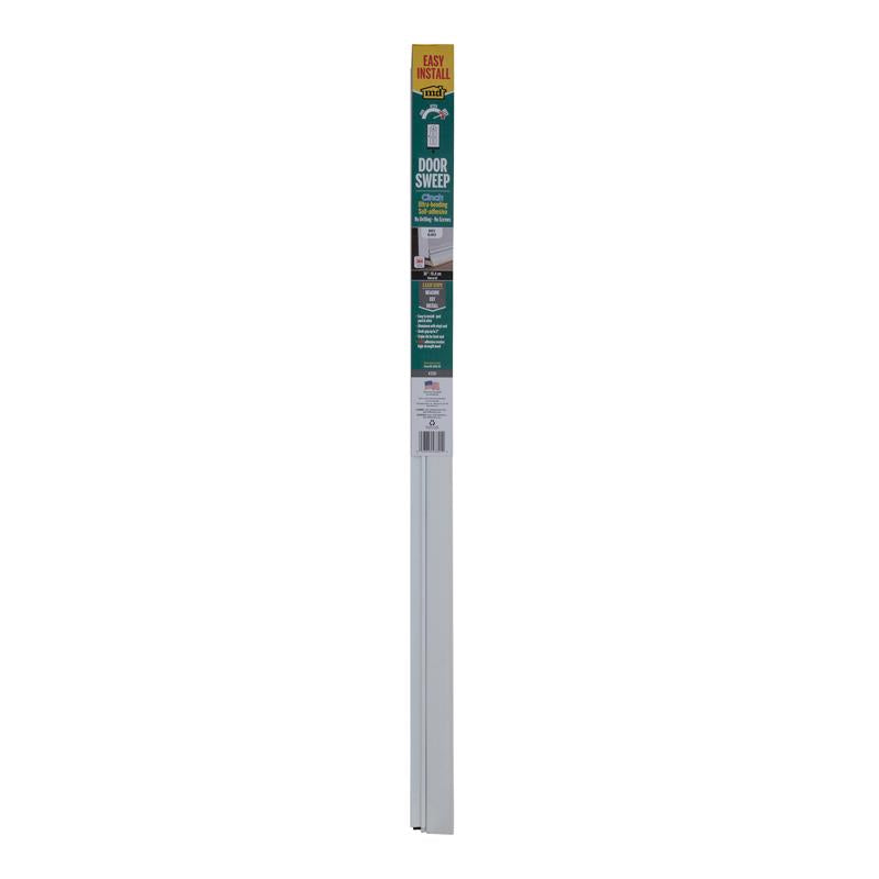M-D BUILDING PRODUCTS CINCH White Aluminum/Vinyl Weatherstrip For Doors 36 in. L X 2 in.