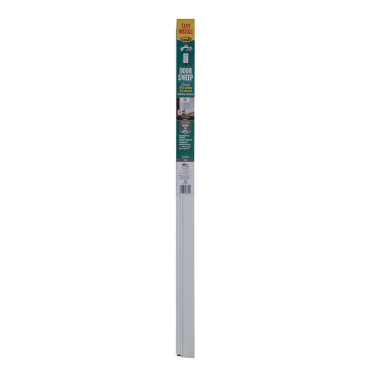 M-D BUILDING PRODUCTS CINCH White Aluminum/Vinyl Weatherstrip For Doors 36 in. L X 2 in.